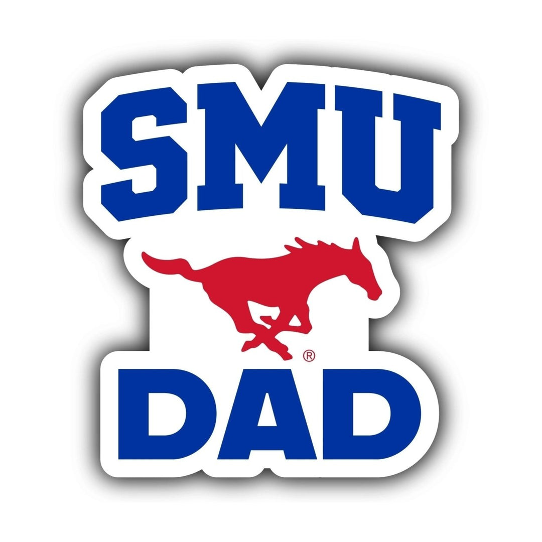 Southern Methodist University 4-Inch Proud Dad Die Cut Decal Image 1