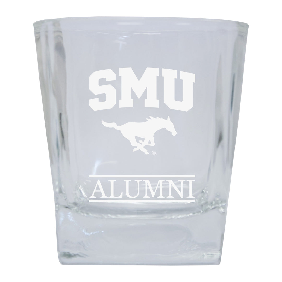 Southern Methodist University 2-Pack Alumni Elegance 10oz Etched Glass Tumbler Image 1