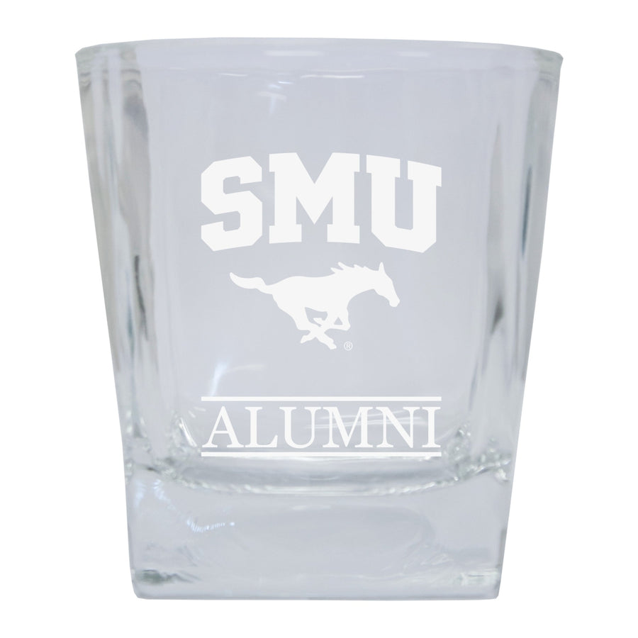 Southern Methodist University 2-Pack Alumni Elegance 10oz Etched Glass Tumbler Image 1