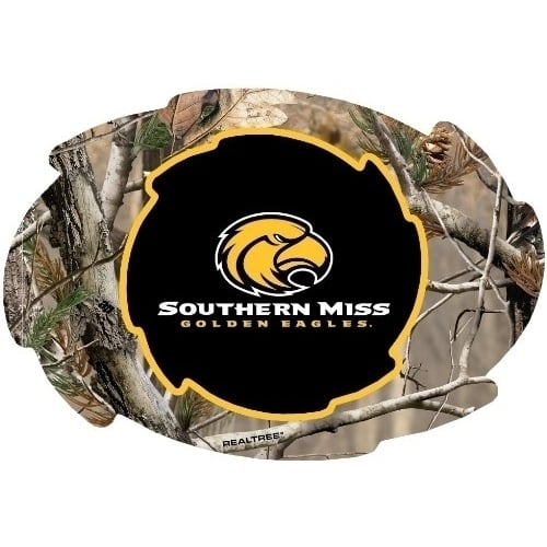 Southern Mississippi Golden Eagles Camo Design Swirl Shape 5x6-Inch NCAA High-Definition Magnet - Versatile Metallic Image 1