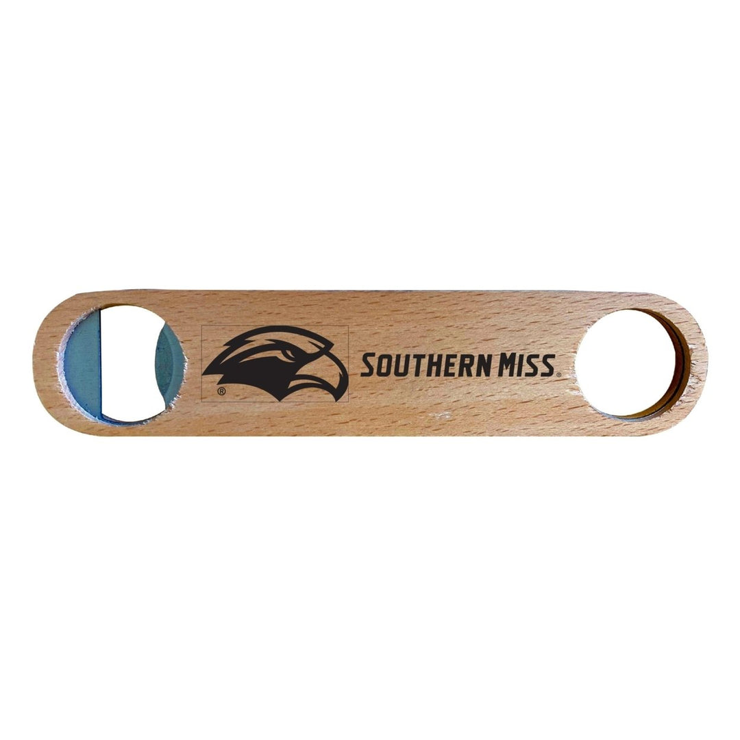 Southern Mississippi Golden Eagles NCAA Elegant Laser-Etched Wooden Bottle Opener - Collegiate Bar Accessory Image 1