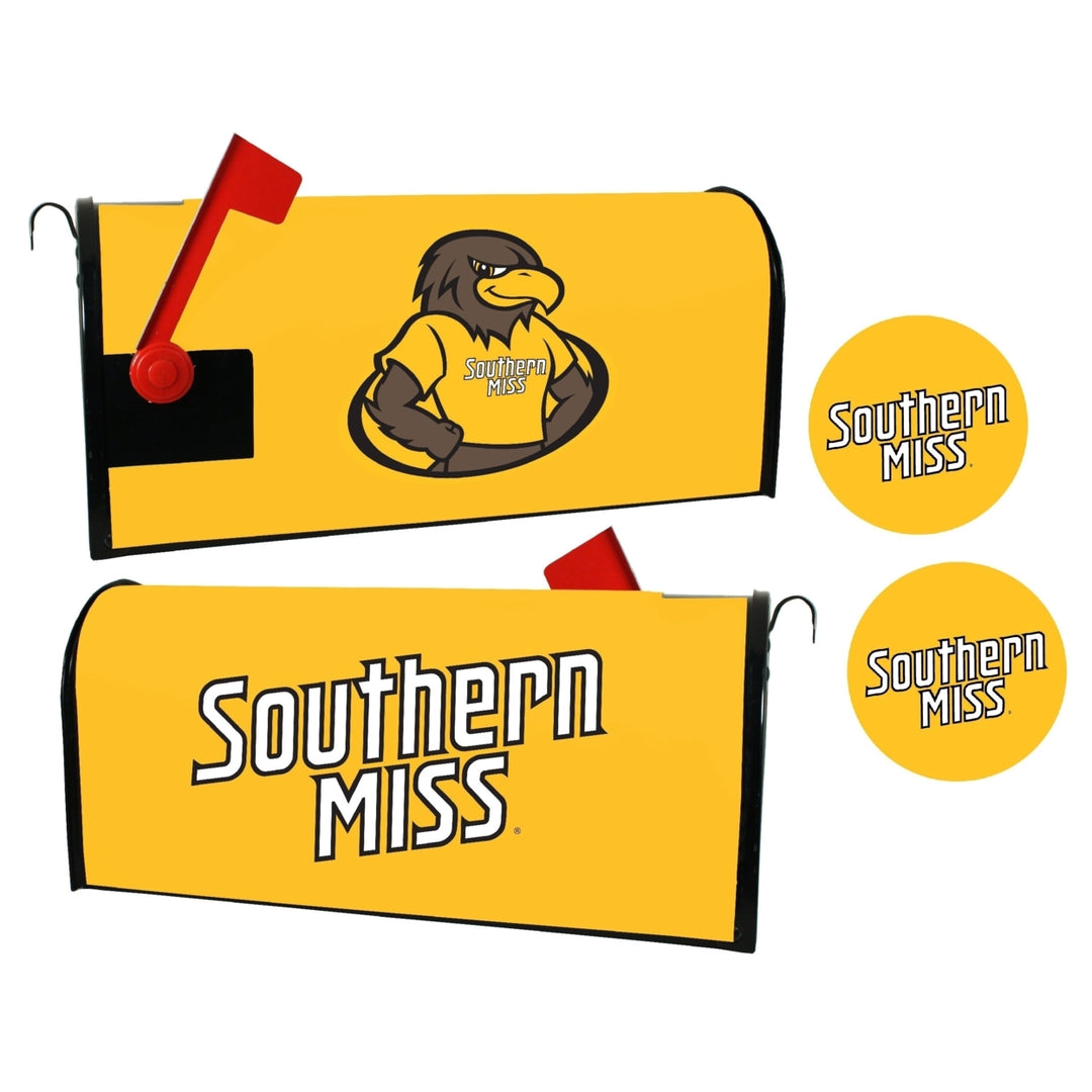 Southern Mississippi Golden Eagles NCAA Officially Licensed Mailbox Cover and Sticker Set Image 1