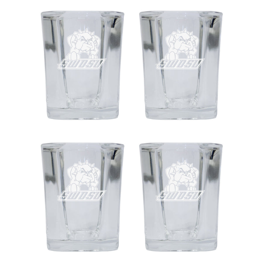 Southwestern Oklahoma State University NCAA Collectors Edition 2oz Square Shot Glass - Laser Etched Logo 4-Pack Image 1