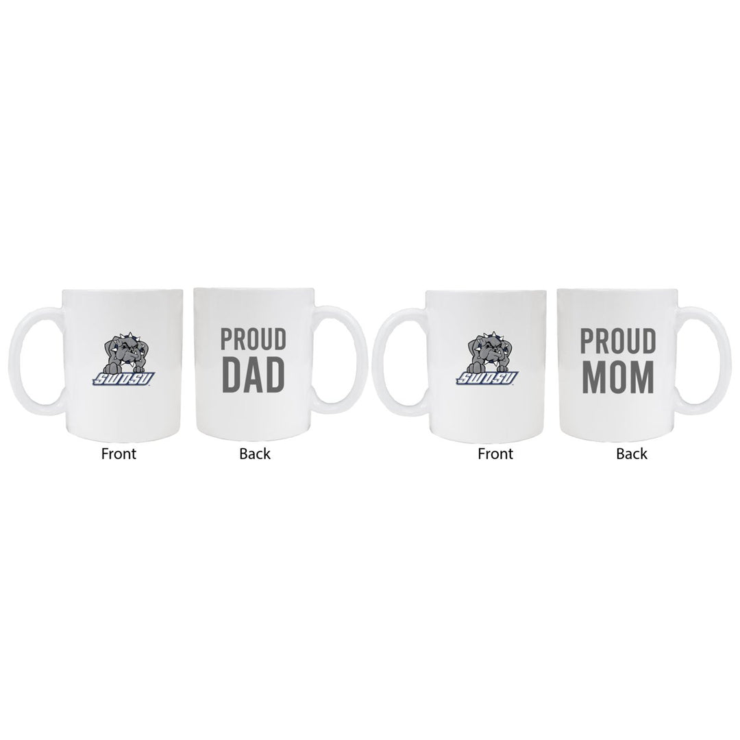 Southwestern Oklahoma State University Proud Mom And Dad White Ceramic Coffee Mug 2 pack (White) Image 1