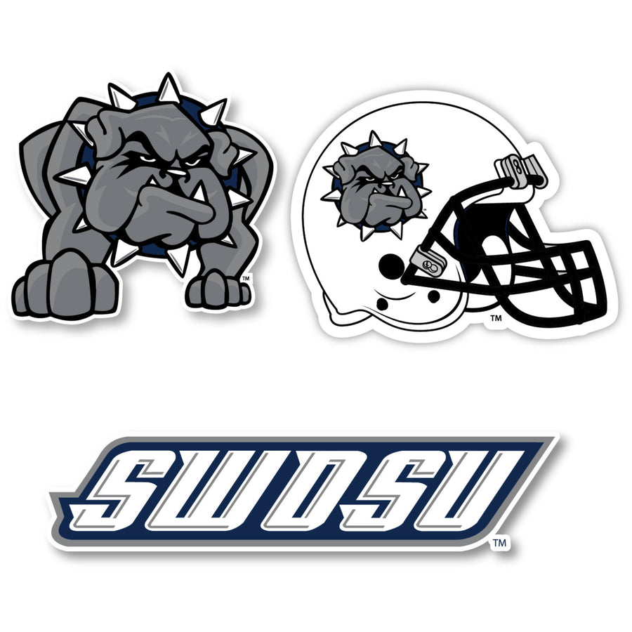 Southwestern Oklahoma State University 3 Pack 4-Inch Each NCAA Durable School Spirit Vinyl Decal Sticker Image 1