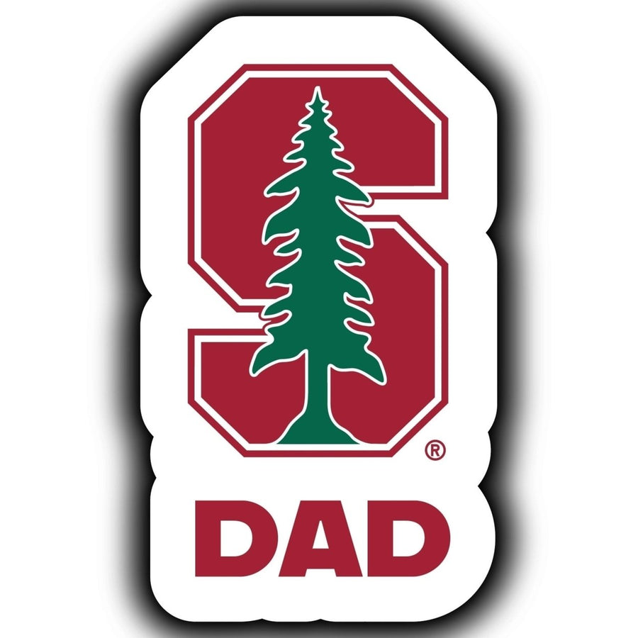 Stanford University 4-Inch Proud Dad NCAA - Durable School Spirit Vinyl Decal Perfect Image 1