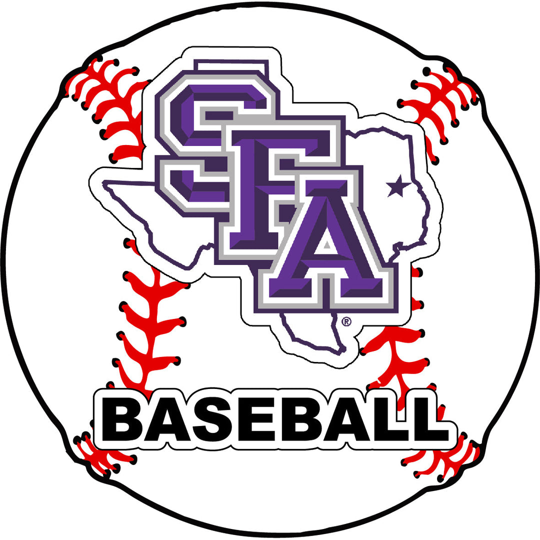 Stephen F. Austin State University 4-Inch Round Baseball NCAA Passion Vinyl Decal Sticker Image 1