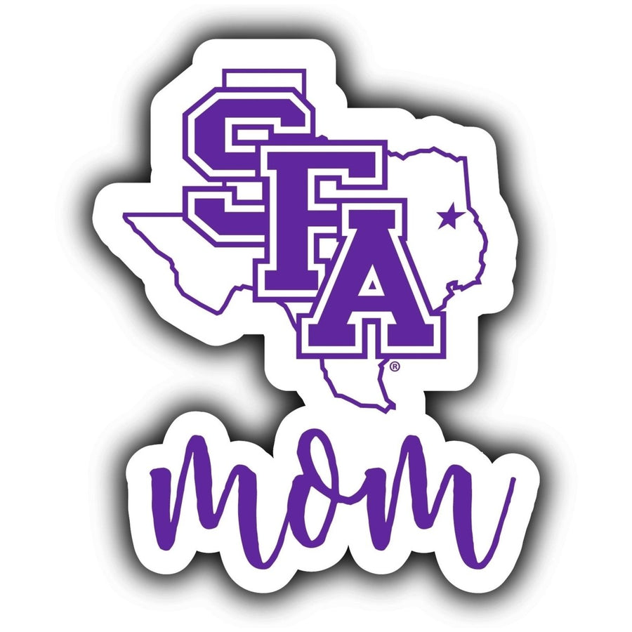 Stephen F. Austin State University 4-Inch Proud Mom NCAA - Durable School Spirit Vinyl Decal Perfect Image 1