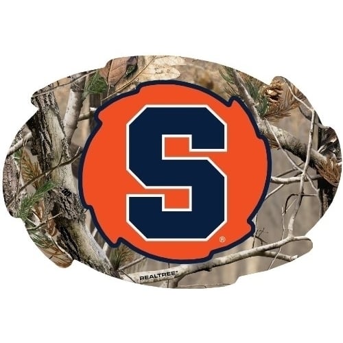 Syracuse Orange Camo Design Swirl Shape 5x6-Inch NCAA High-Definition Magnet - Versatile Metallic Surface Adornment Image 1