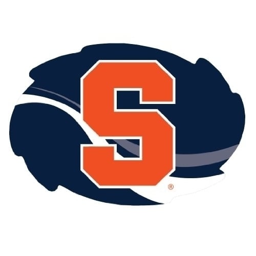 Syracuse Orange Stripe Design Swirl Shape 5x6-Inch NCAA High-Definition Magnet - Versatile Metallic Surface Adornment Image 1