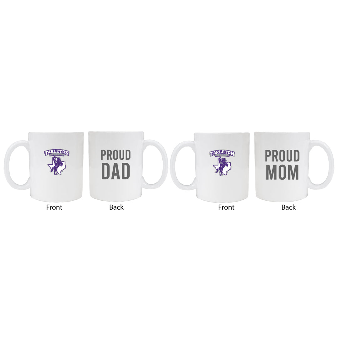 Tarleton State University Proud Mom And Dad White Ceramic Coffee Mug 2 pack (White) Image 1