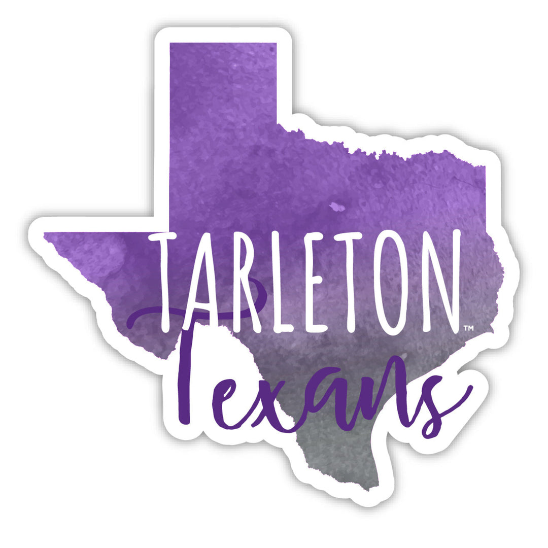 Tarleton State University 2-Inch on one of its sides Watercolor Design NCAA Durable School Spirit Vinyl Decal Sticker Image 1