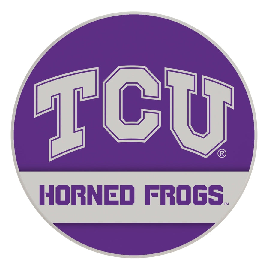 Texas Christian University Officially Licensed Paper Coasters (4-Pack) - Vibrant, Furniture-Safe Design Image 1