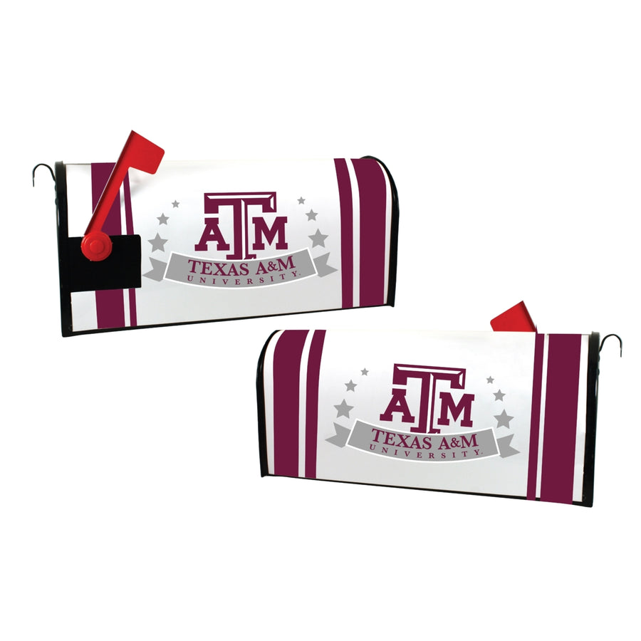 Texas AandM Aggies NCAA Officially Licensed Mailbox Cover Logo and Stripe Design Image 1