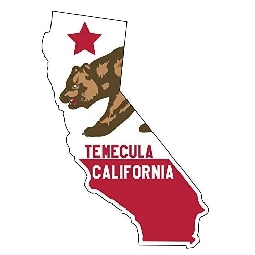 Temecula California 4" State Shape Decal Image 1