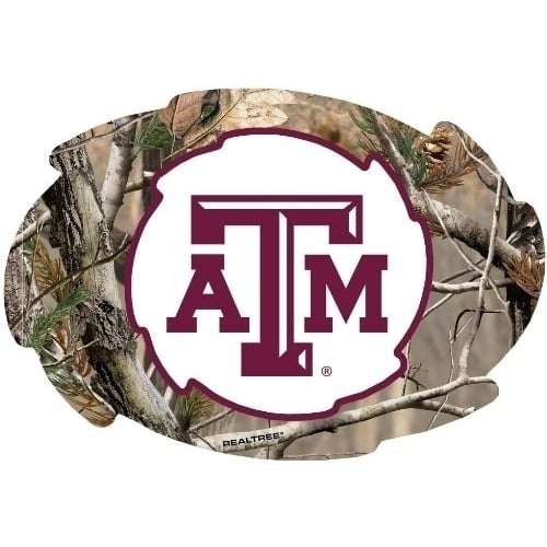 Texas AandM Aggies Camo Design Swirl Shape 5x6-Inch NCAA High-Definition Magnet - Versatile Metallic Surface Adornment Image 1