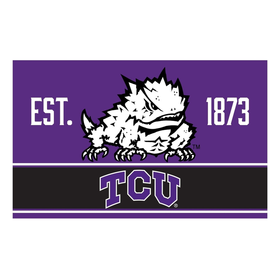 Texas Christian University Wood Sign with Frame Image 1