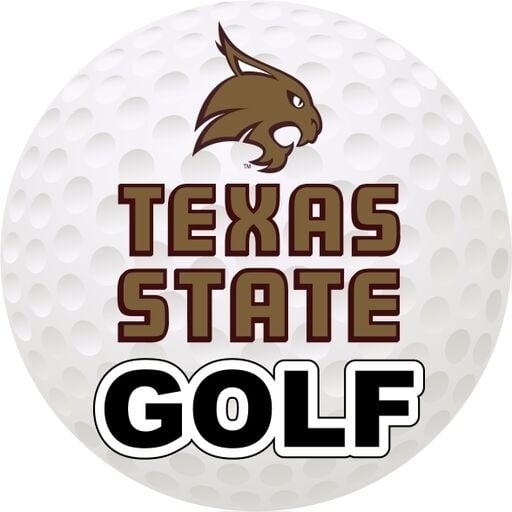 Texas State Bobcats 4-Inch Round Golf NCAA Fairway Fervor Vinyl Decal Sticker Image 1