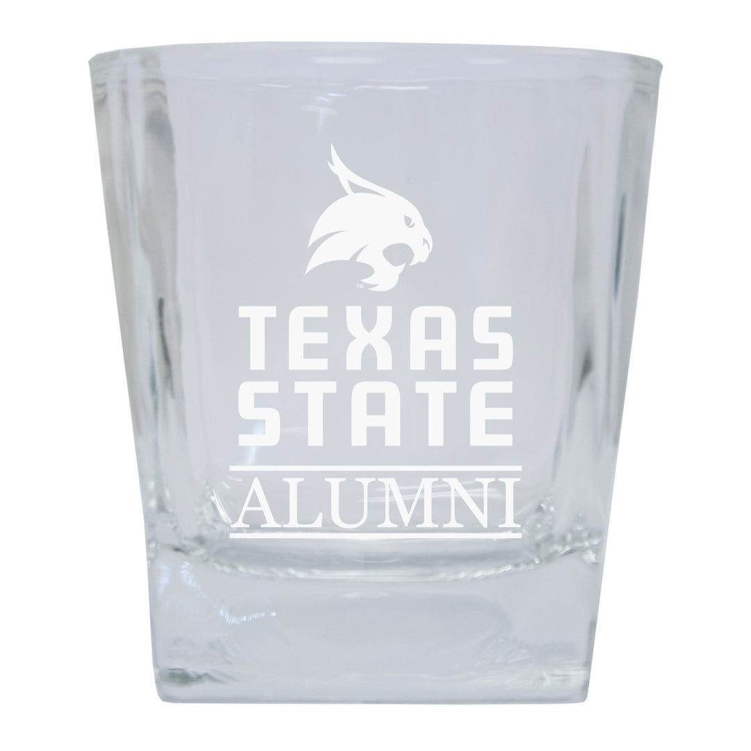 Texas State Bobcats Alumni Elegance - 5 oz Etched Shooter Glass Tumbler 2-Pack Image 1