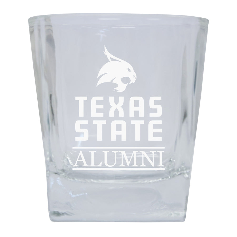 Texas State Bobcats Alumni Elegance - 5 oz Etched Shooter Glass Tumbler 2-Pack Image 1