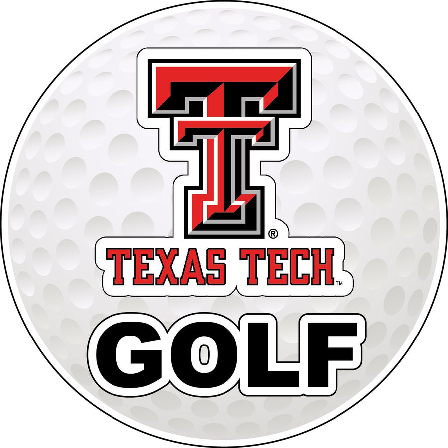 Texas Tech Red Raiders 4-Inch Round Golf NCAA Fairway Fervor Vinyl Decal Sticker Image 1