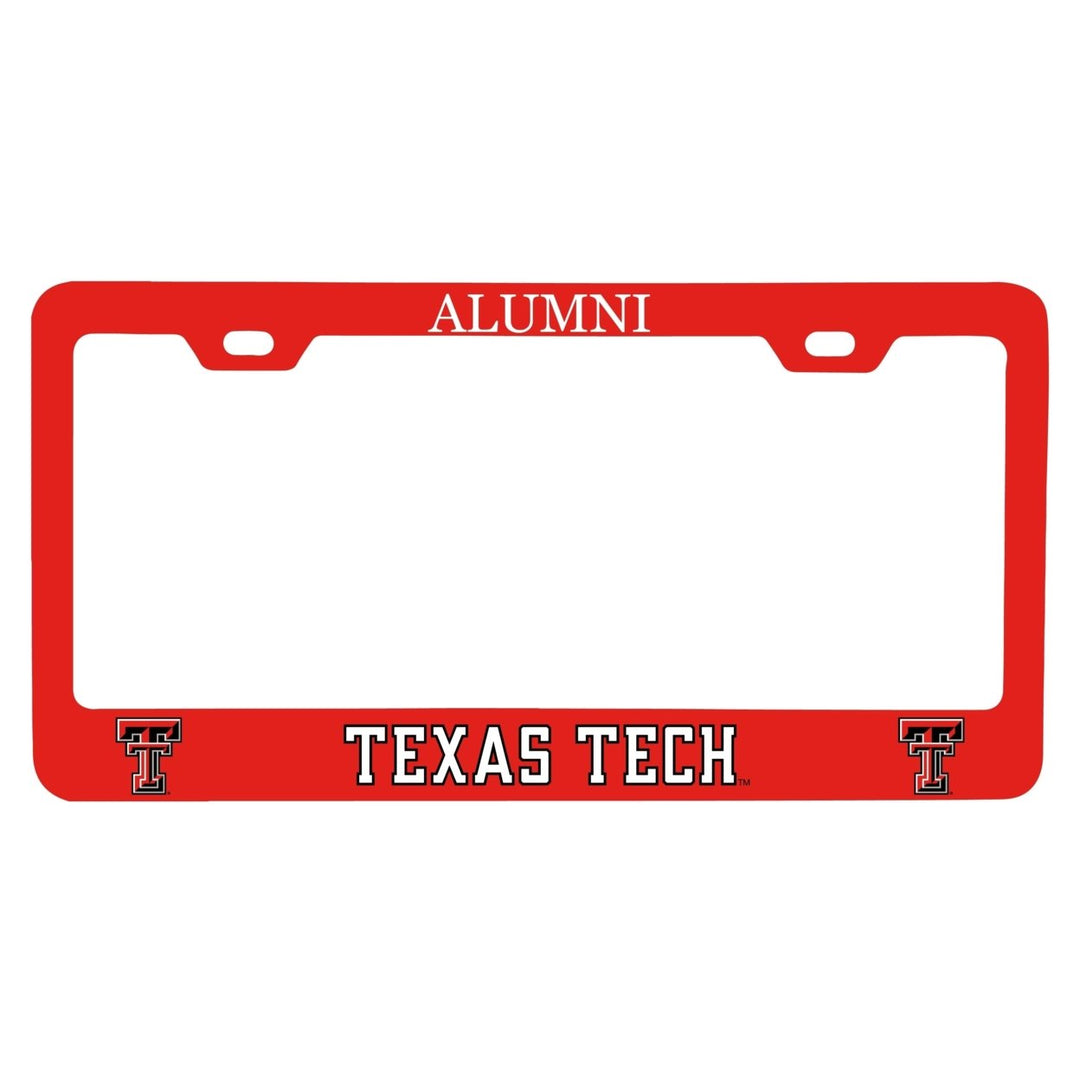 NCAA Texas Tech Red Raiders Alumni License Plate Frame - Colorful Heavy Gauge Metal, Officially Licensed Image 1