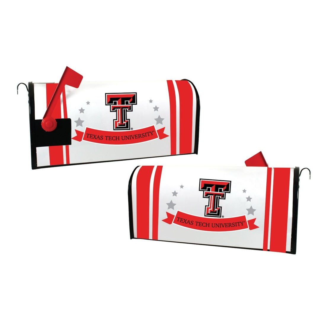 Texas Tech Red Raiders NCAA Officially Licensed Mailbox Cover Logo and Stripe Design Image 1