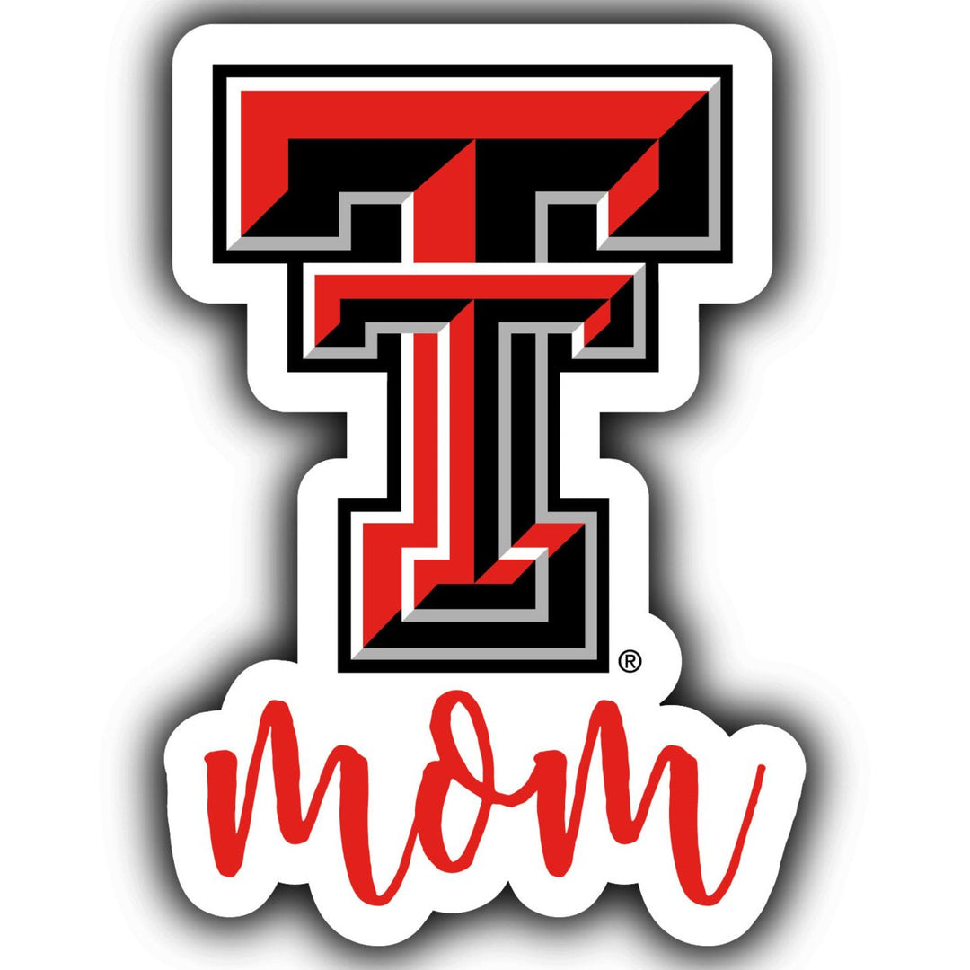 Texas Tech Red Raiders 4-Inch Proud Mom NCAA - Durable School Spirit Vinyl Decal Perfect Image 1