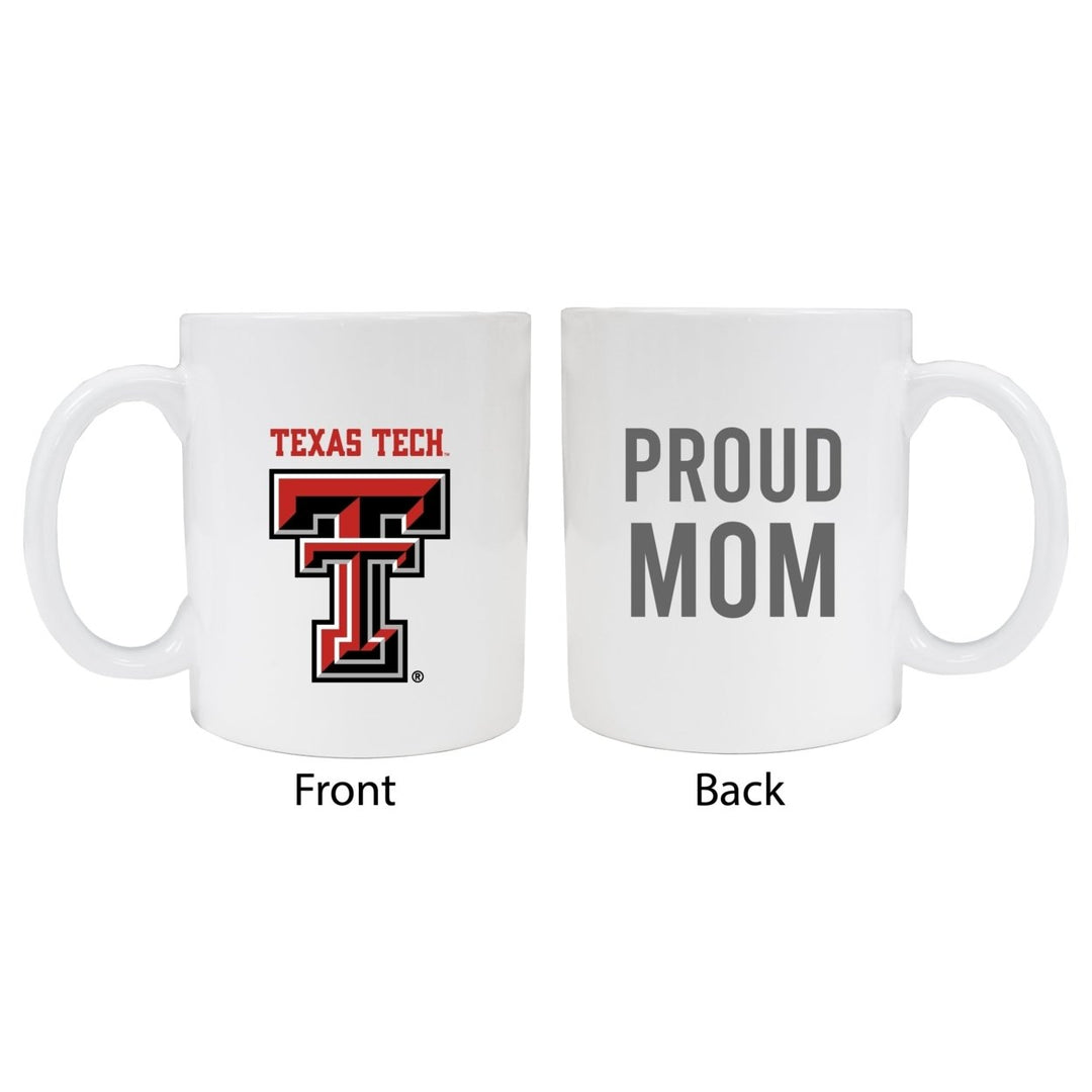 Texas Tech Red Raiders Proud Mom Ceramic Coffee Mug - White Image 1