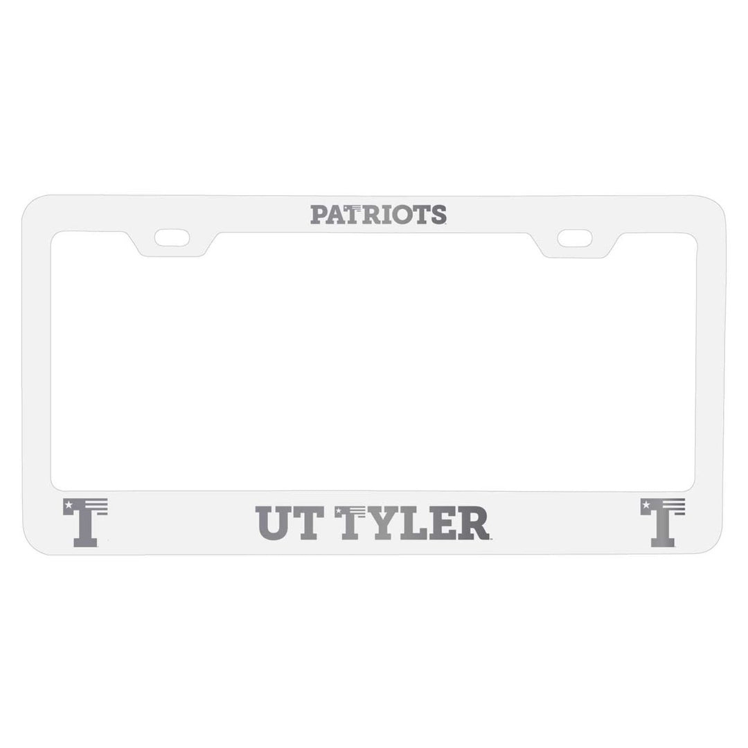 The University of Texas at Tyler Etched Metal License Plate Frame Choose Your Color Image 1