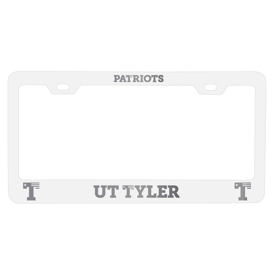 The University of Texas at Tyler Etched Metal License Plate Frame Choose Your Color Image 1