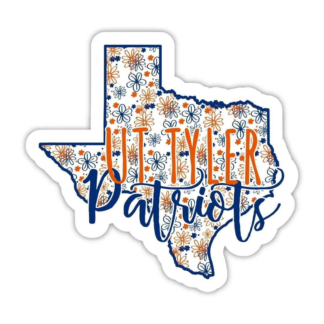 The University of Texas at Tyler Floral State Die Cut Decal 4-Inch Image 1