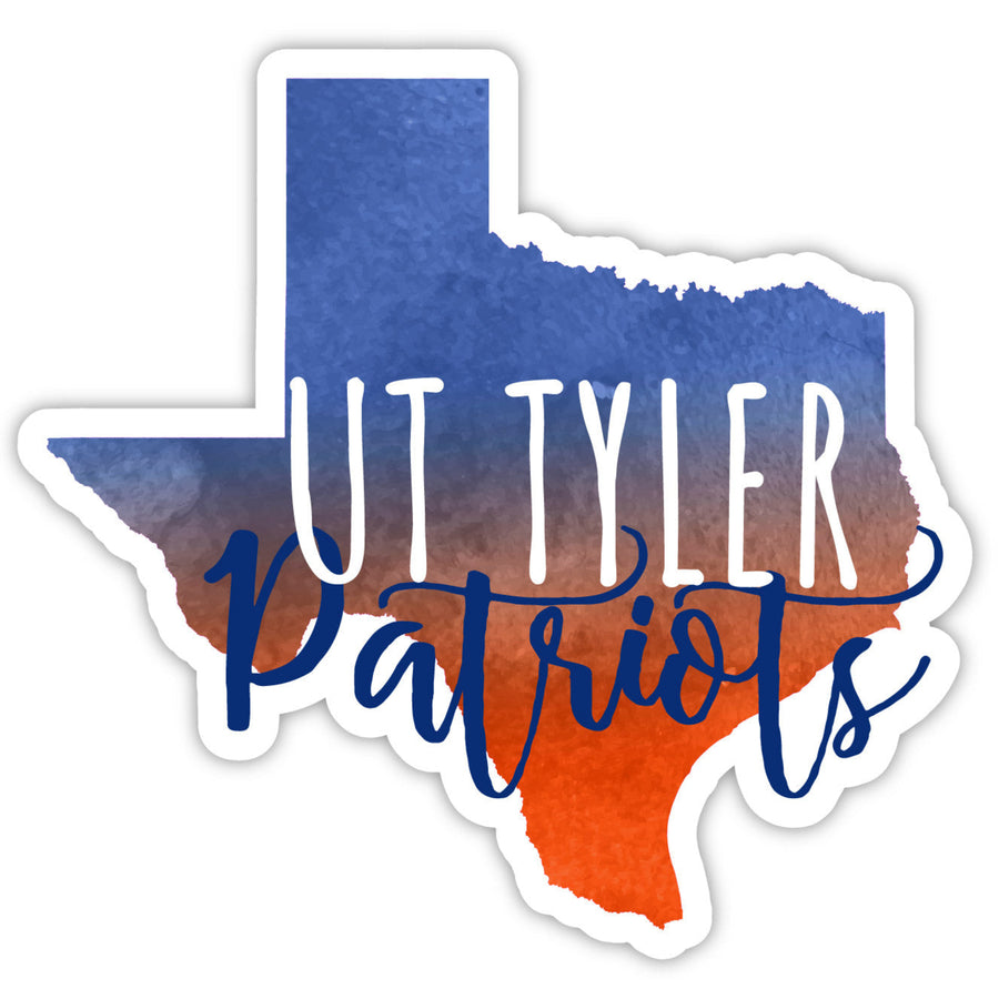 The University of Texas at Tyler Watercolor State Die Cut Decal 4-Inch Image 1