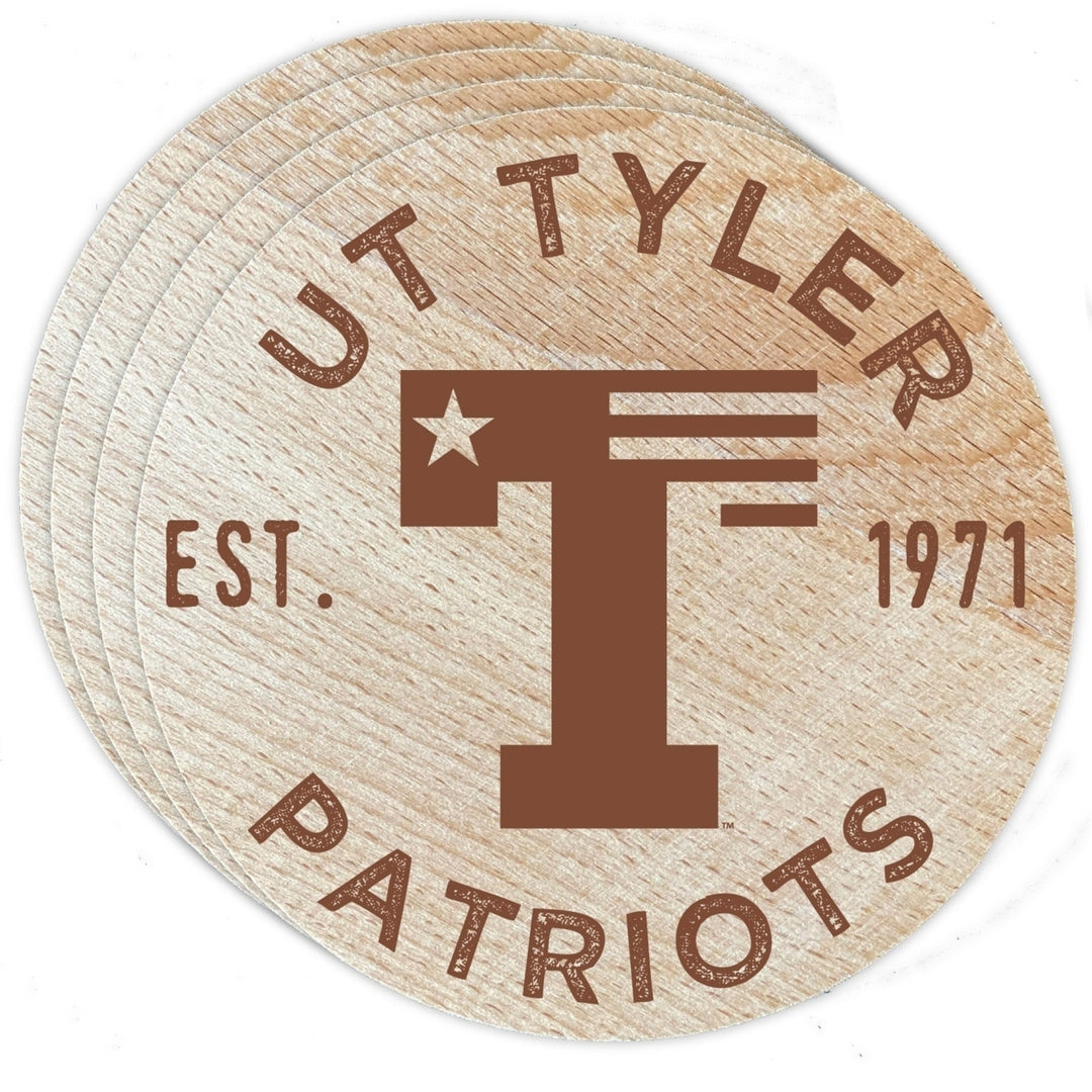 The University of Texas at Tyler Wood Coaster Engraved 4 Pack Image 1