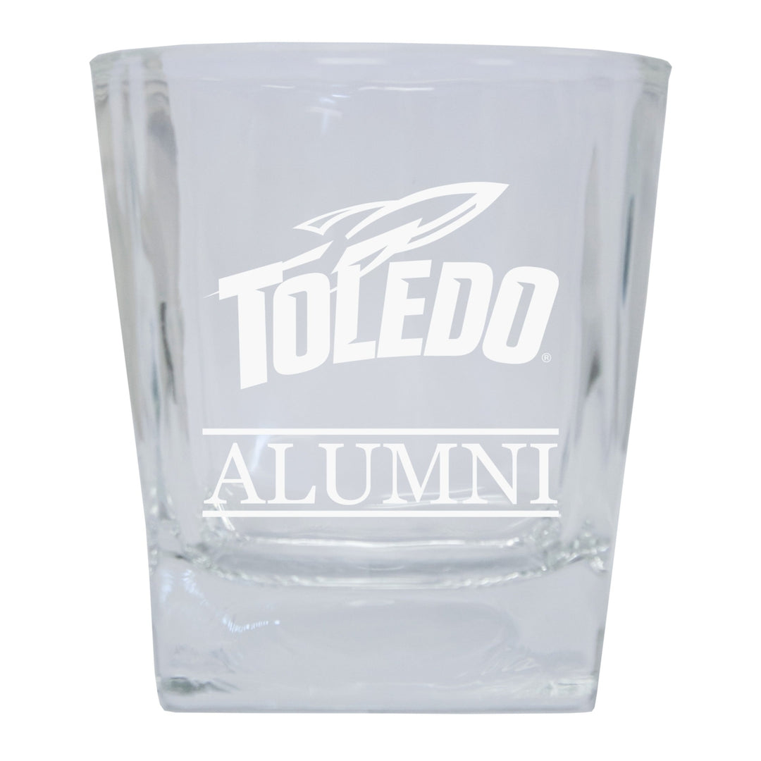 Toledo Rockets 2-Pack Alumni Elegance 10oz Etched Glass Tumbler Image 1