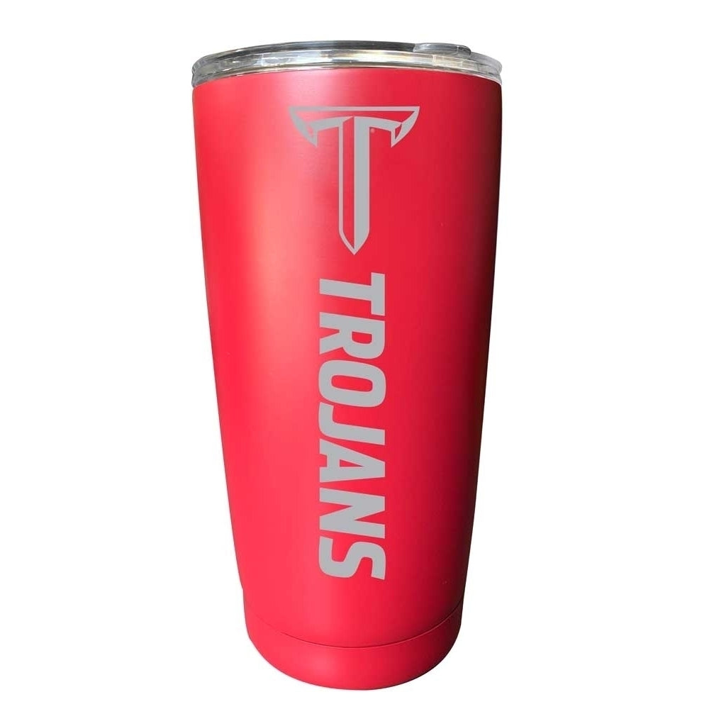 Troy University NCAA Laser-Engraved Tumbler - 16oz Stainless Steel Insulated Mug Choose Your Color Image 2