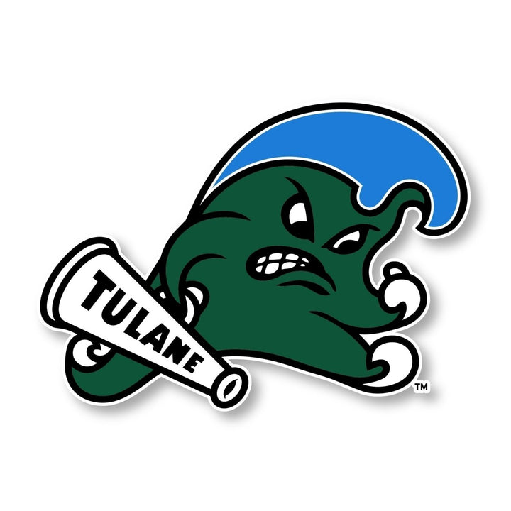 Tulane University Green Wave 2-Inch Mascot Logo NCAA Vinyl Decal Sticker for Fans, Students, and Alumni Image 2