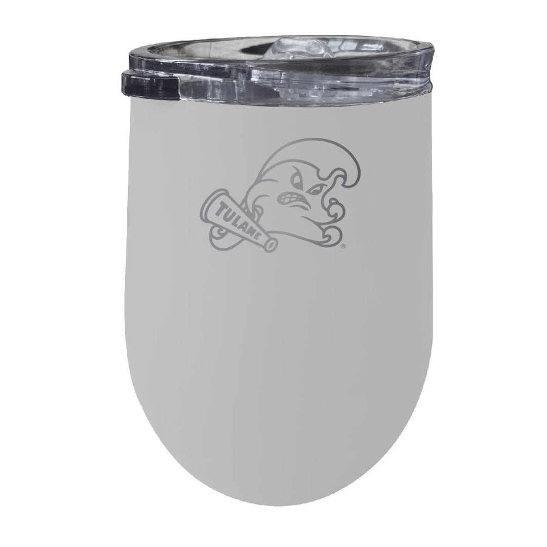 Tulane University Green Wave NCAA Laser-Etched Wine Tumbler - 12oz Stainless Steel Insulated Cup Image 5