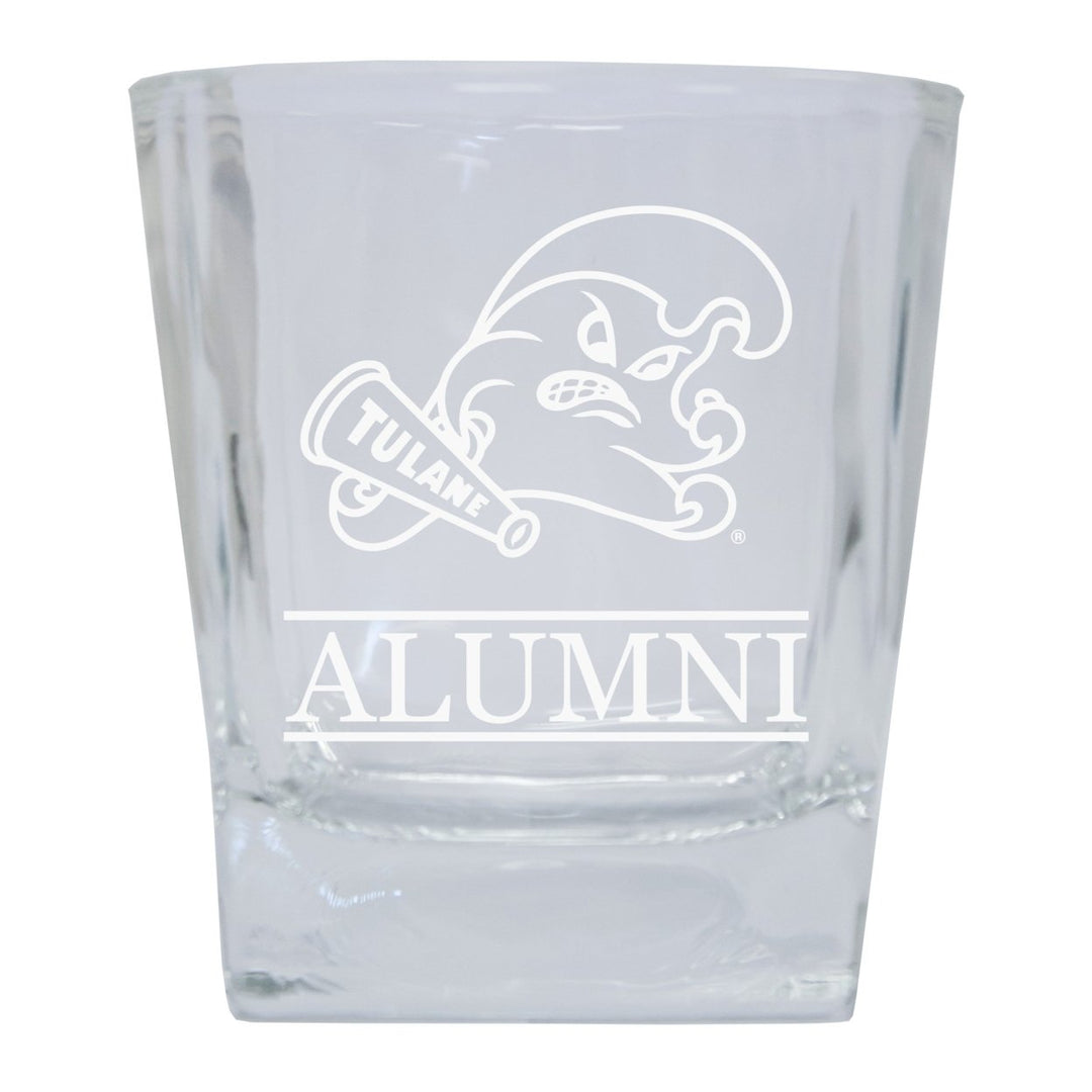 Tulane University Green Wave 2-Pack Alumni Elegance 10oz Etched Glass Tumbler Image 1