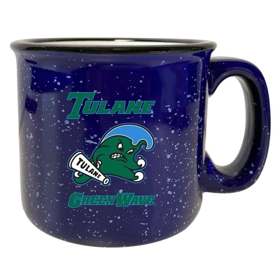 Tulane University Green Wave Speckled Ceramic Camper Coffee Mug - Choose Your Color Image 1