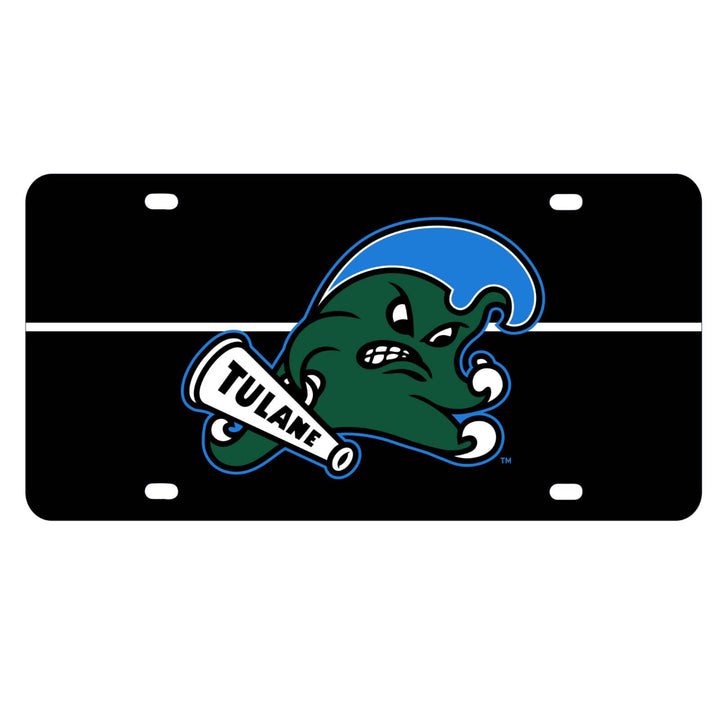 NCAA Tulane University Green Wave Metal License Plate - Lightweight, Sturdy and Versatile Image 1