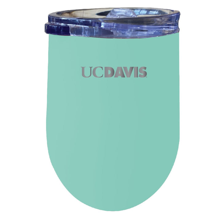 UC Davis Aggies NCAA Laser-Etched Wine Tumbler - 12oz Stainless Steel Insulated Cup Image 1