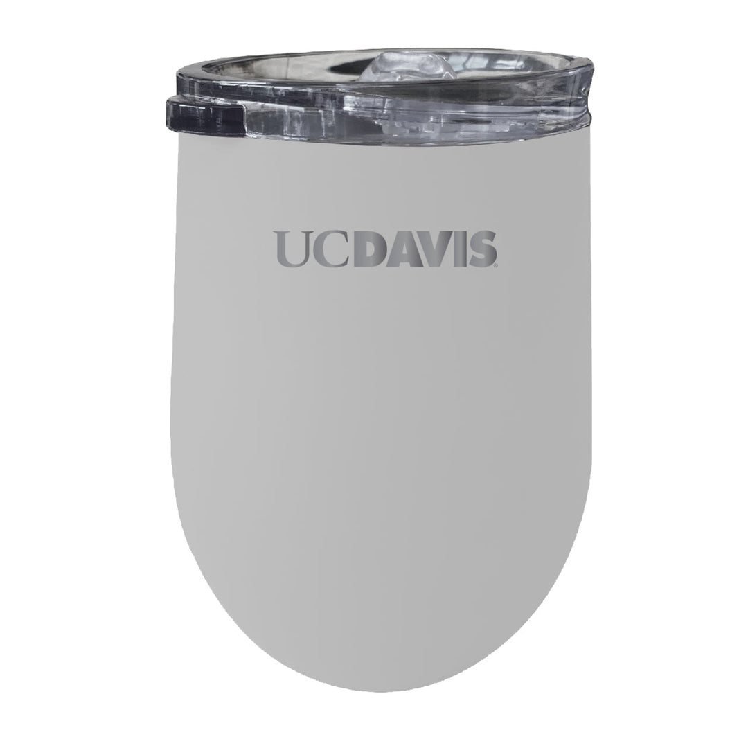 UC Davis Aggies NCAA Laser-Etched Wine Tumbler - 12oz Stainless Steel Insulated Cup Image 5