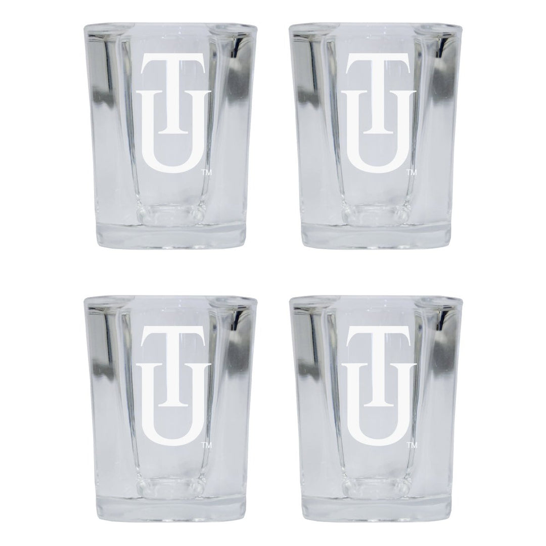 Tuskegee University NCAA Collectors Edition 2oz Square Shot Glass - Laser Etched Logo 4-Pack Image 1