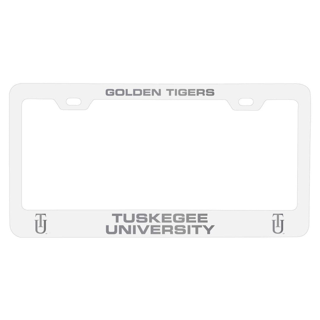 Tuskegee University Etched Metal License Plate Frame Choose Your Color Image 1