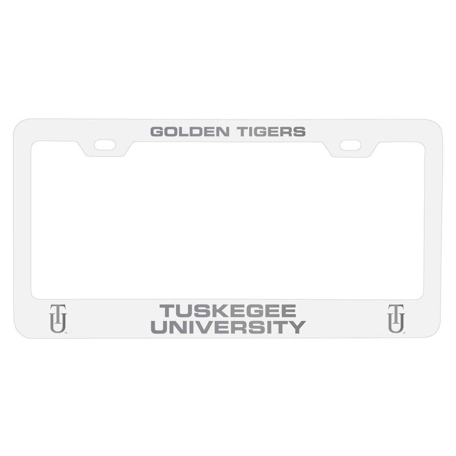 Tuskegee University Etched Metal License Plate Frame Choose Your Color Image 1