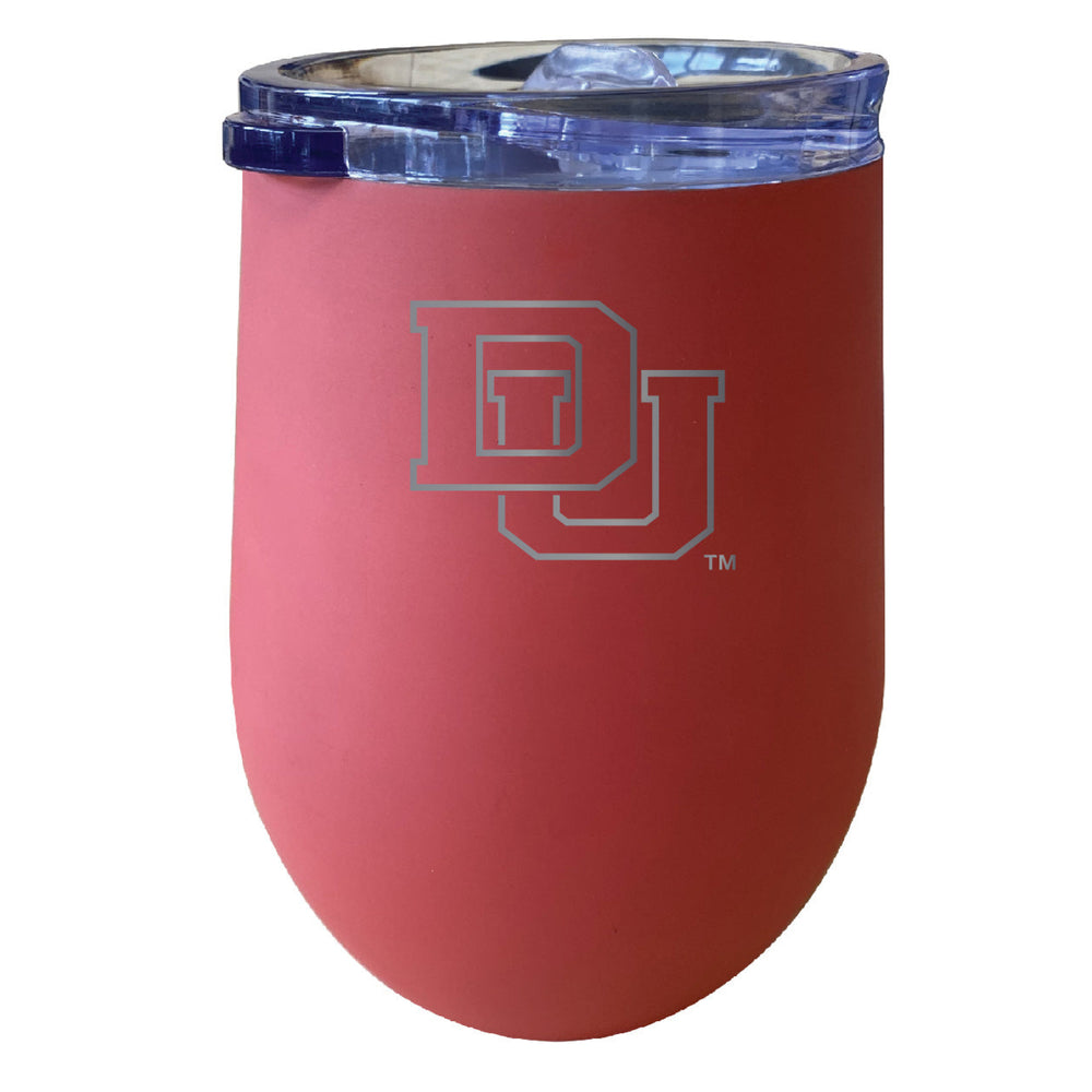 University of Denver Pioneers NCAA Laser-Etched Wine Tumbler - 12oz Stainless Steel Insulated Cup Image 2