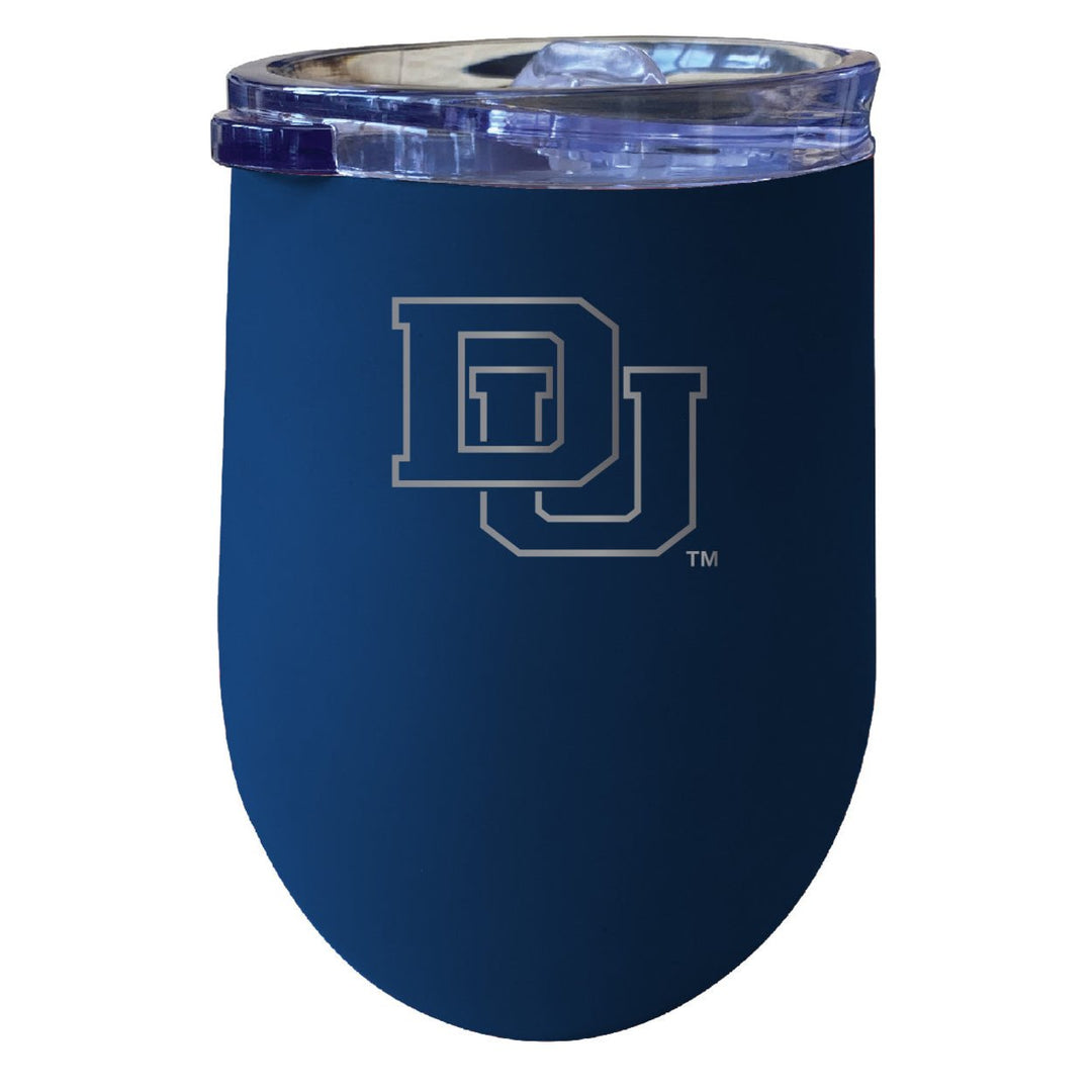 University of Denver Pioneers NCAA Laser-Etched Wine Tumbler - 12oz Stainless Steel Insulated Cup Image 3