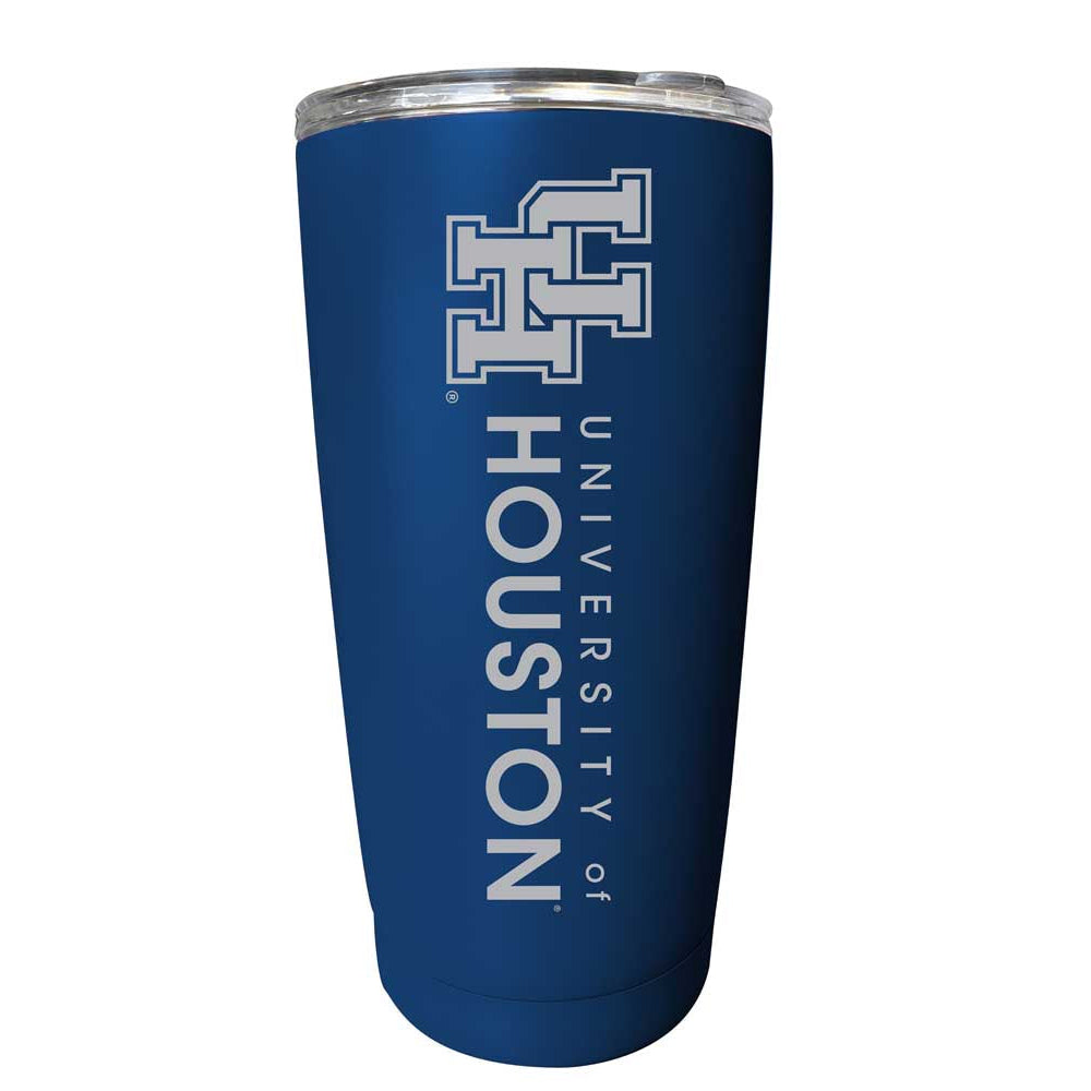 University of Houston NCAA Laser-Engraved Tumbler - 16oz Stainless Steel Insulated Mug Choose Your Color Image 1