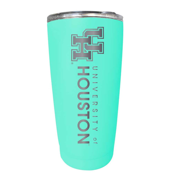 University of Houston NCAA Laser-Engraved Tumbler - 16oz Stainless Steel Insulated Mug Choose Your Color Image 1